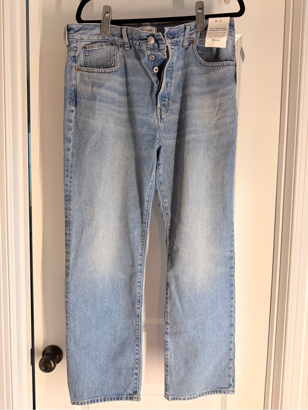 NWT Madewell The Longline Straight Jeans High Rise Size 31
